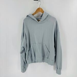 WeWoreWhat‎ Oversized Hoodie Light Blue Cotton Blend Sweatshirt Size XL Casual